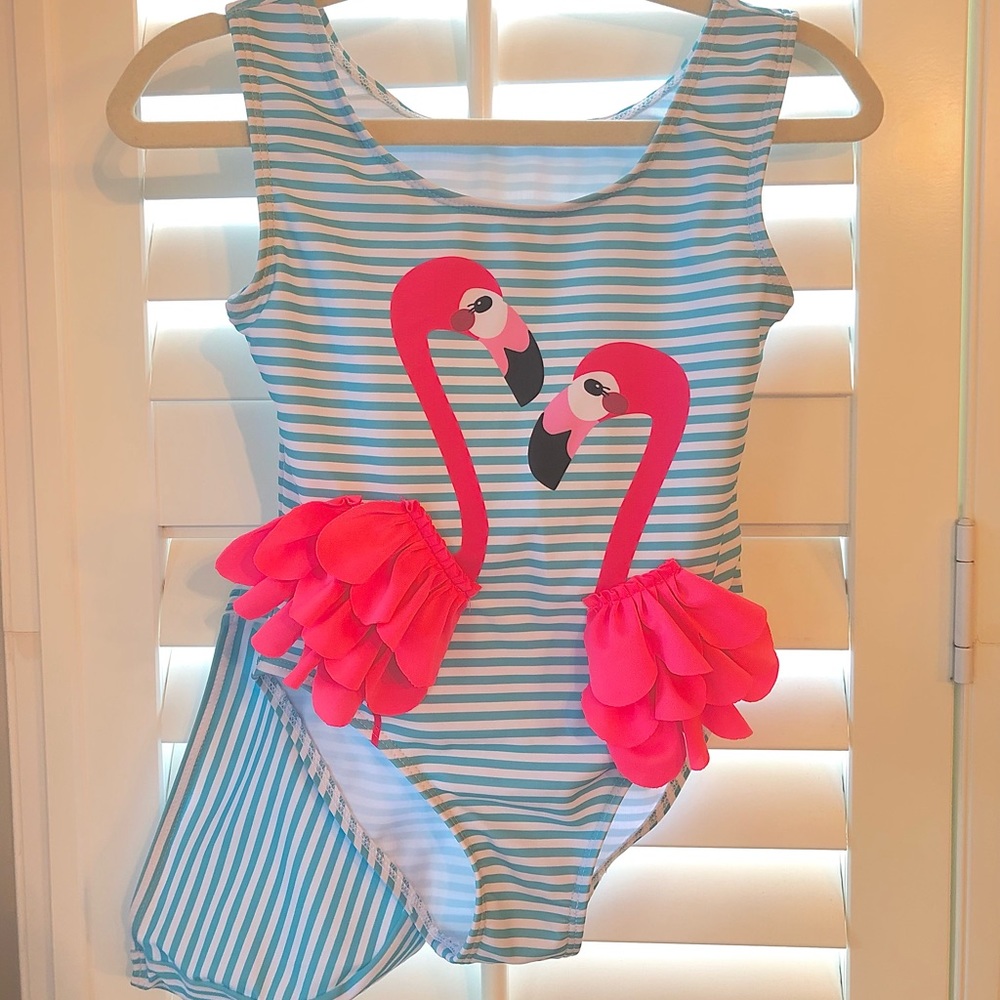 NWT Toddler Flamingo swimsuit